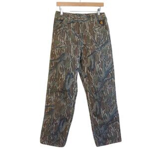 Vintage 80s Carhartt x Mossy Oak Tree Stand Camo Double Knee Pants | 32 x 32